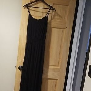 Black maxi dress with scrunch waist